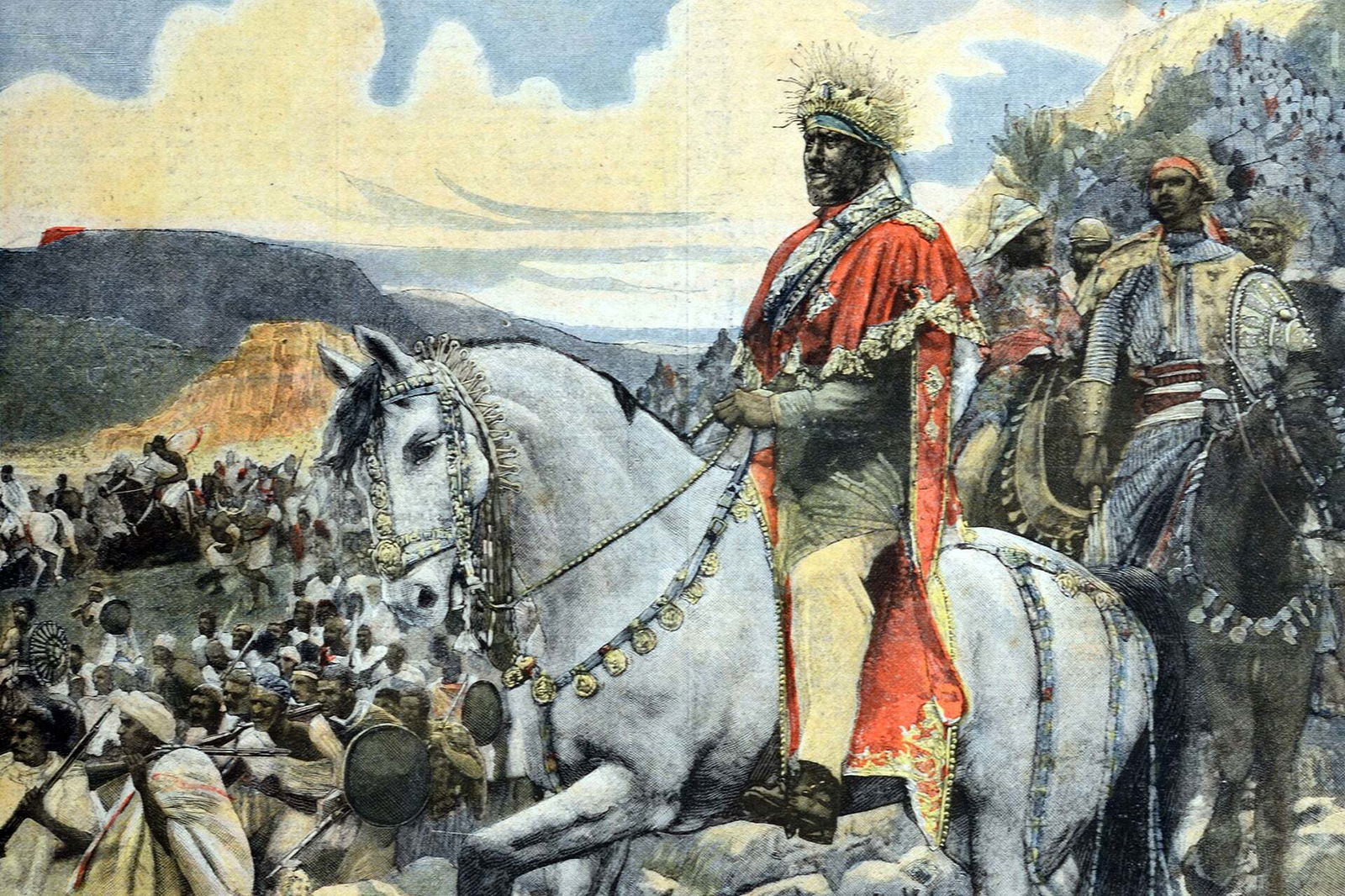 EMPEROR NEGUS MENELIK II OF ETHIOPIA AT BATTLE OF ADWA. CREDIT: CHRIS HELLIER/CORBIS VIA GETTY IMAGES)